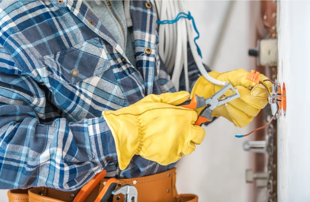 electrician working on wirings