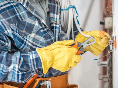 electrician working on wirings